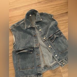 Denim Sleeveless Vest